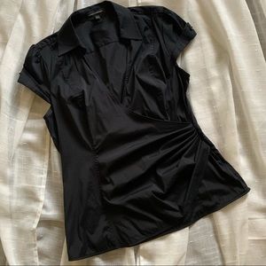 Black Express collared top